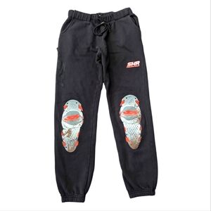 Shadow Hill USA Vintage Motorcross Racing Sweat Pants/Joggers Black Size Large